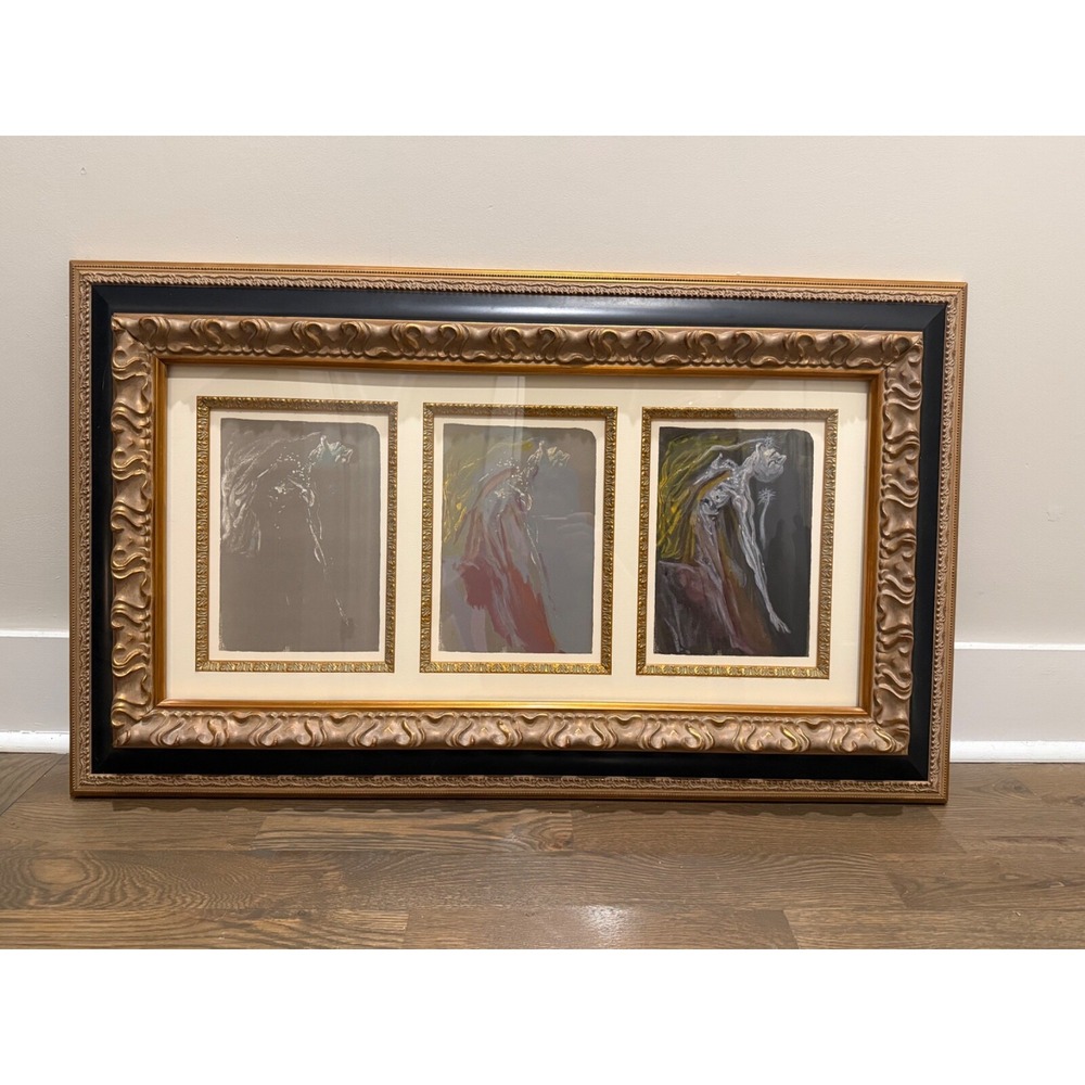 Salvador Dali - The Furies framed set gallery certificate original